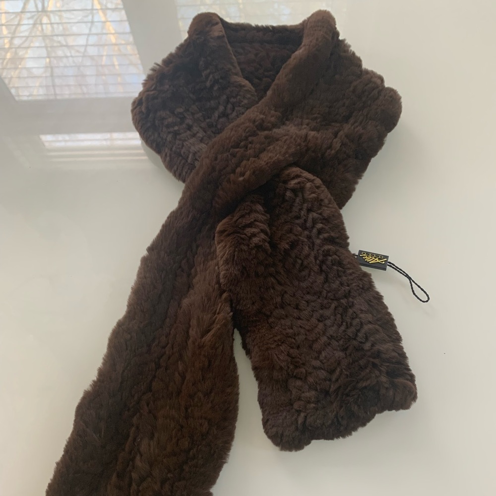 Albe Furs knitted fur scarf